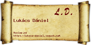 Lukács Dániel névjegykártya